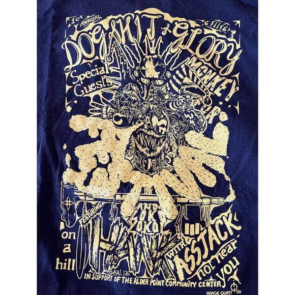 Dogsh*t & Glory Festival Unisex M Brown HANK III Monkey Fur 2006 Concert Tee - Picture 4 of 8